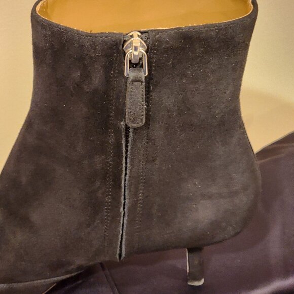 Brand New US 9 TORY BURCH Black Suede Bootie Crystal Buckle - Picture 14 of 15